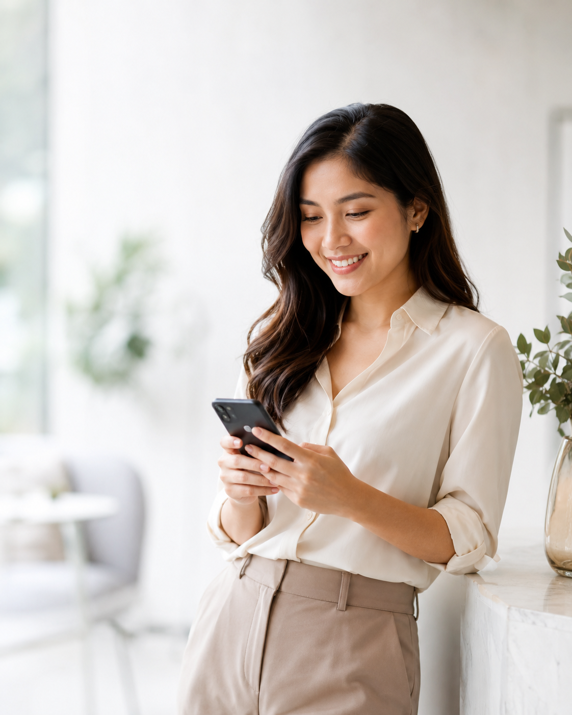 Filipino customer using CashWave on mobile